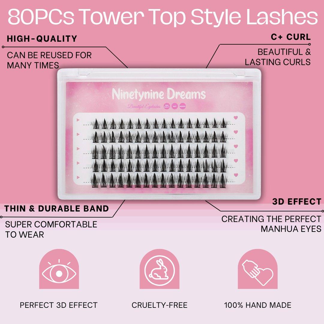80PCs Tower Top Style Lashes