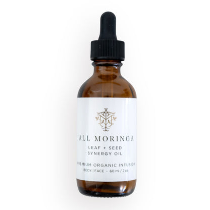 Moringa Leaf + Seed Whole-Plant Nutrition Oil –  Face & Body Oil for Damage Sensitive, Skin Repair 2oz-0
